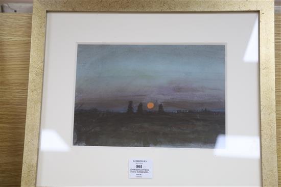 John Doyle PPWRS (1928-), pastel, Dungeness, indistincly signed, 19 x 27cm